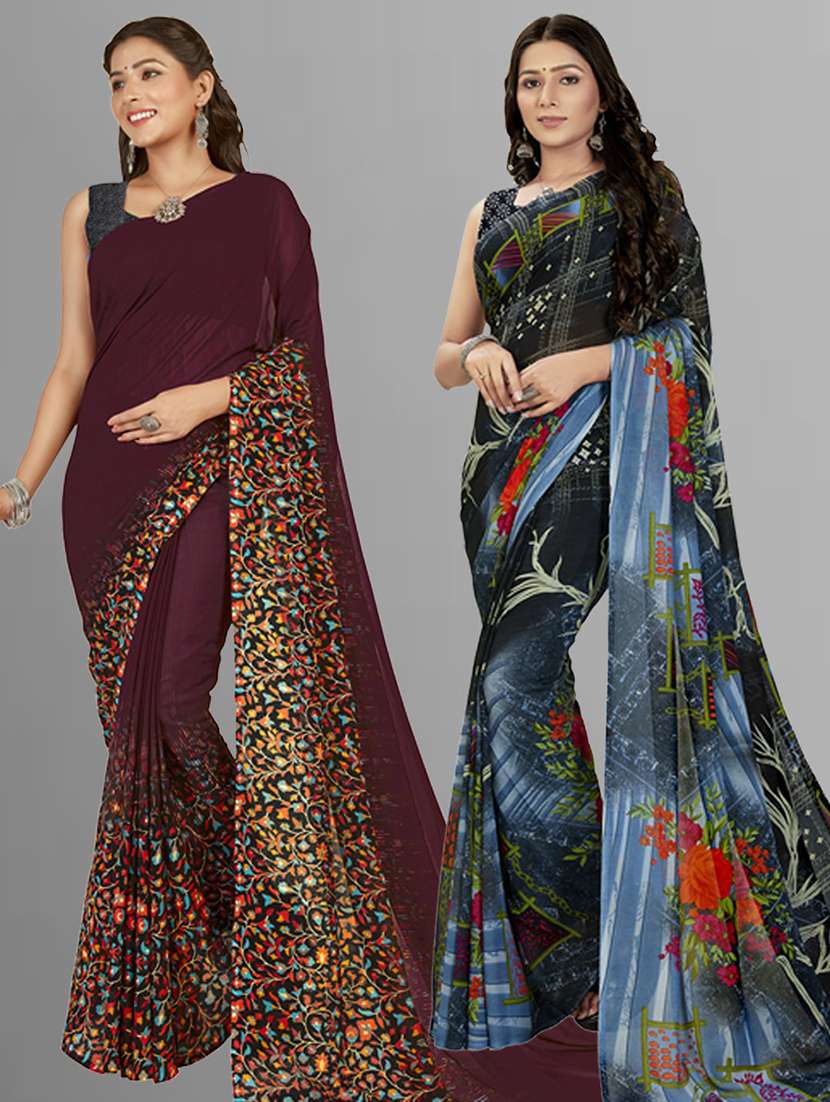 pack of 2 casual wear combo sarees