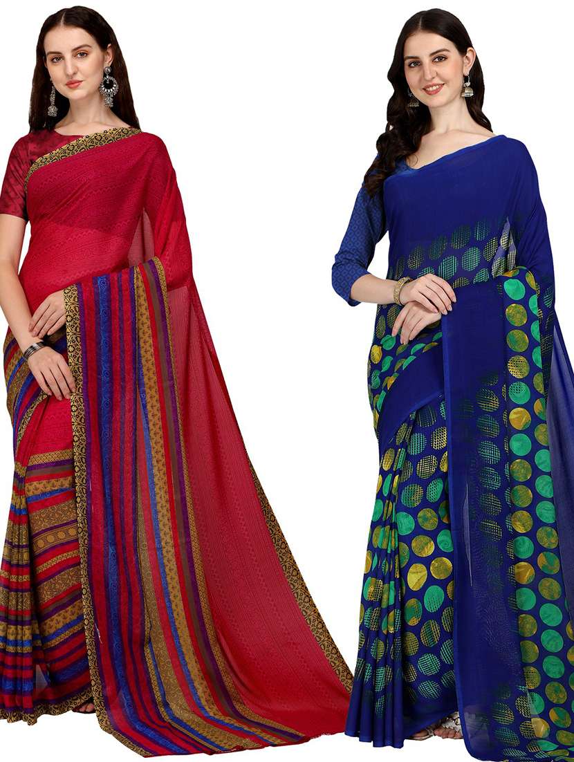 women multi color combo casual saree