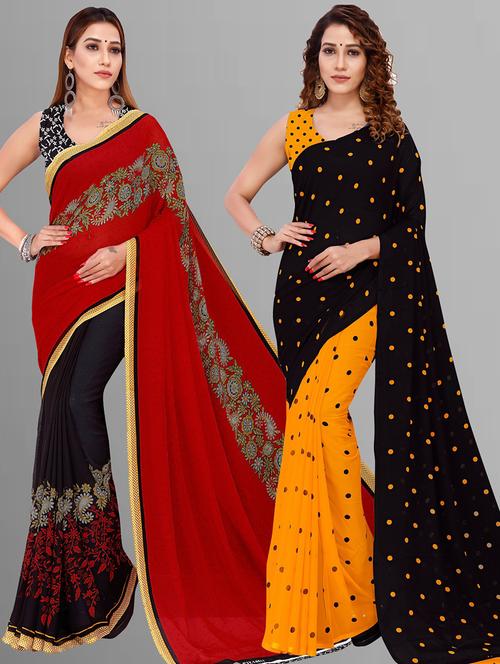 pack of 2 casual wear combo sarees - 21435083 -  Standard Image - 0