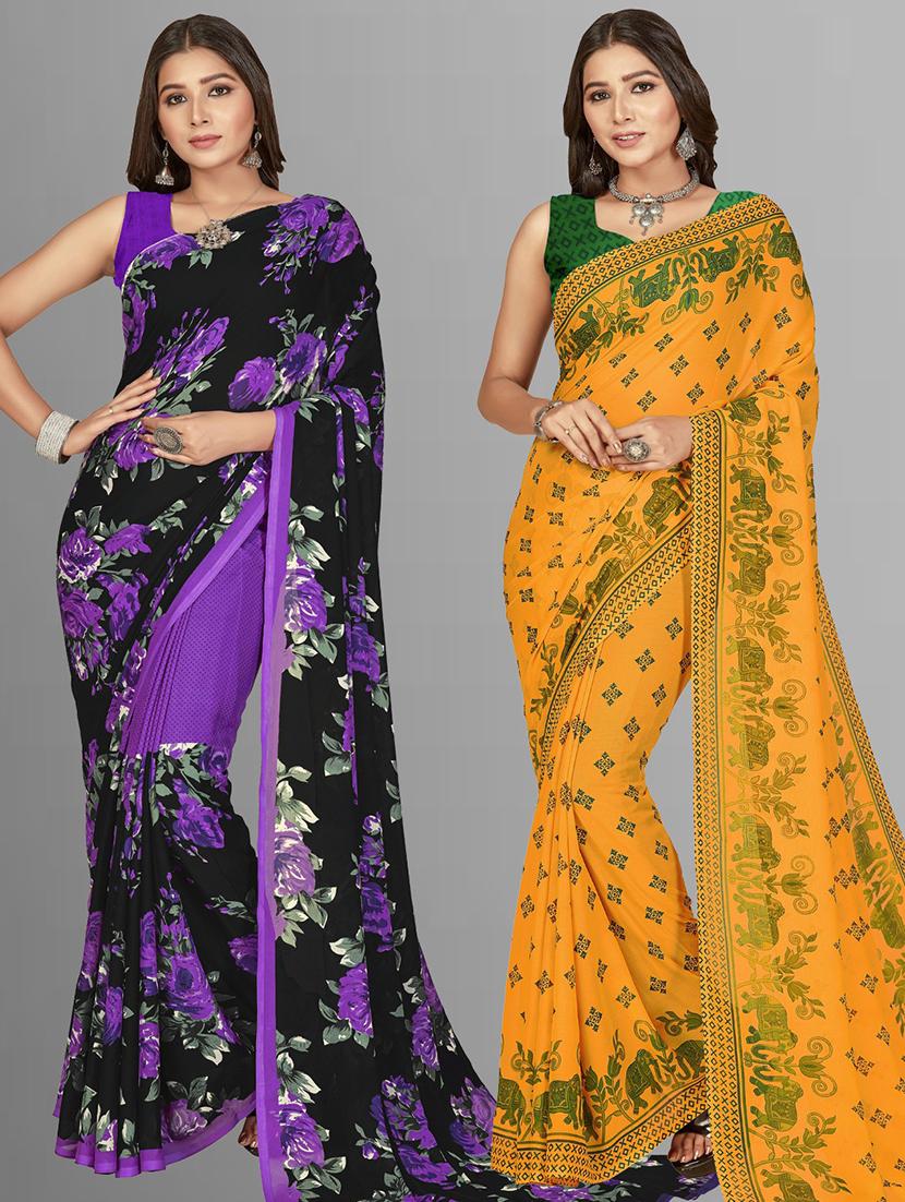 pack of 2 casual wear sarees - 21435105 - Zoom Image - 0