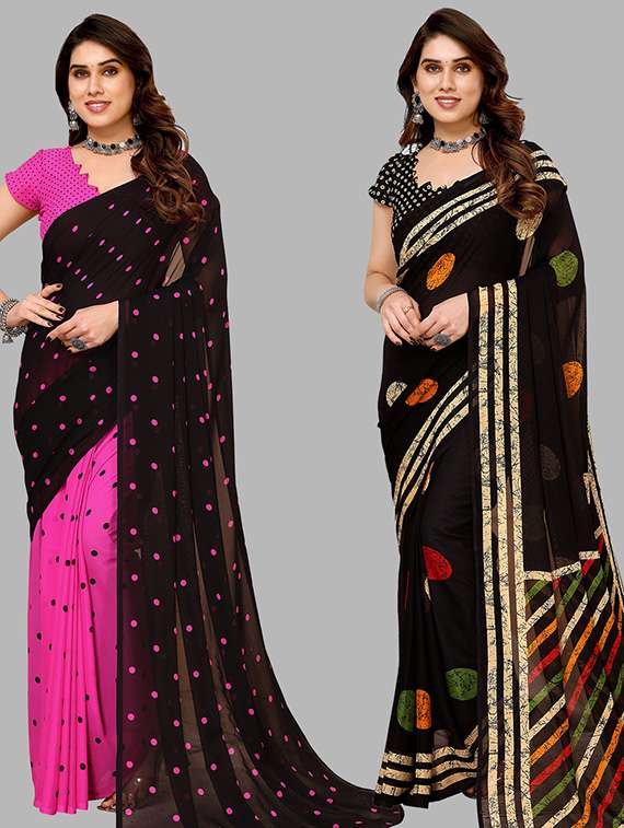 pack of 2 printed sarees