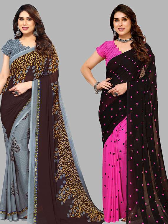 pack of 2 printed sarees