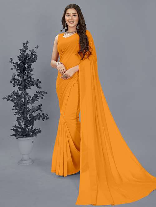 women casual wear georgette saree with blouse - 21443964 -  Standard Image - 0
