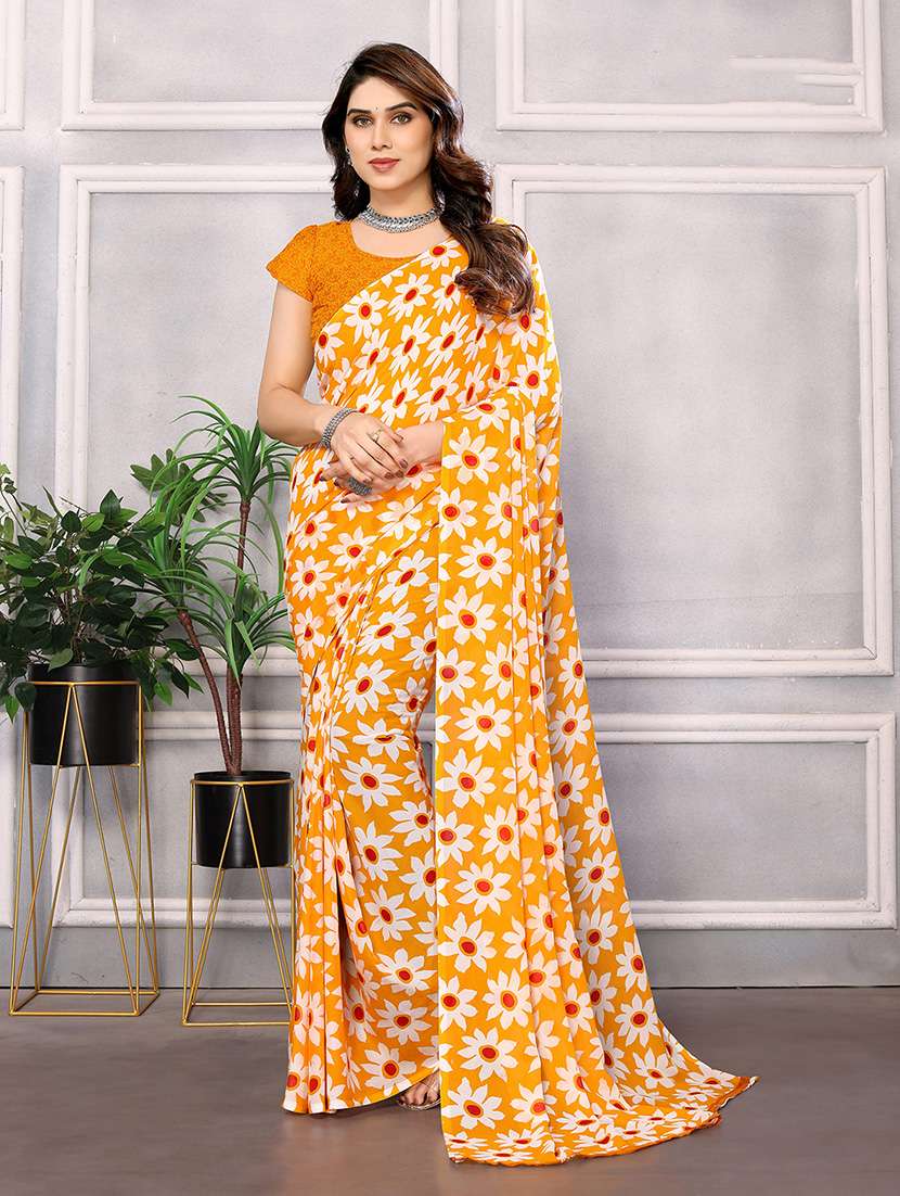 women casual wear georgette saree with blouse