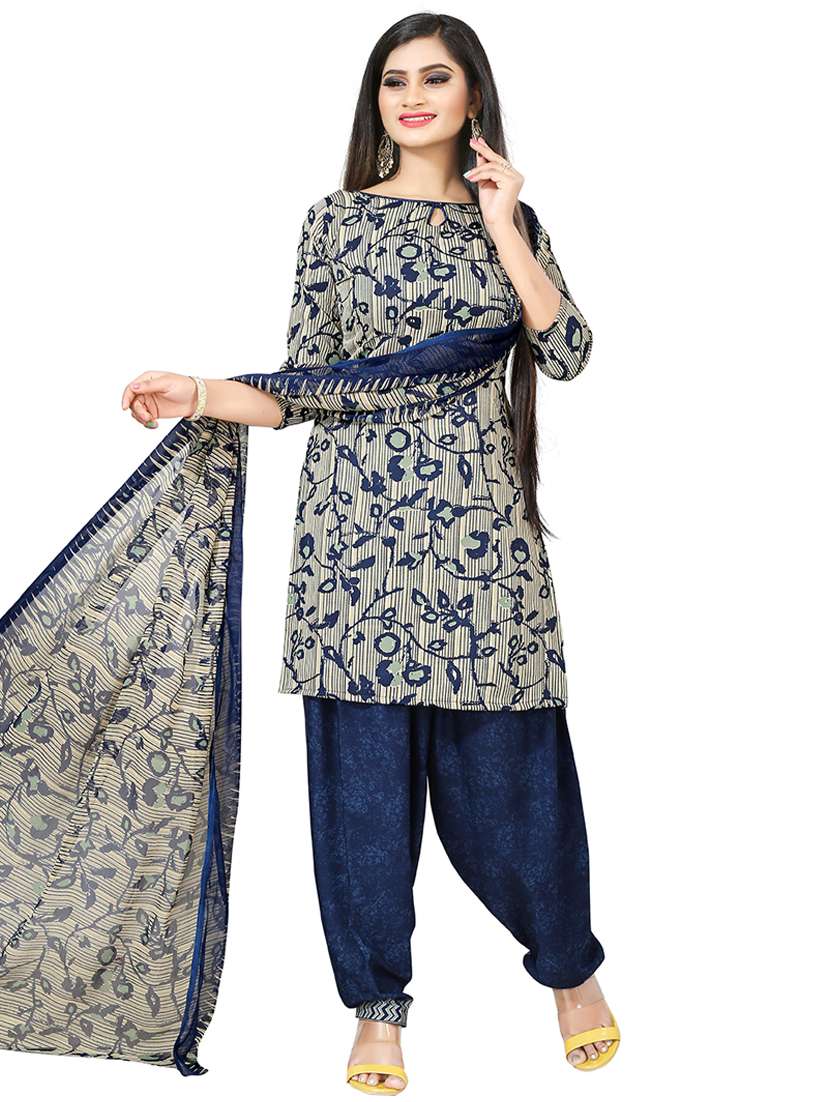 women navy blue unstitched suit