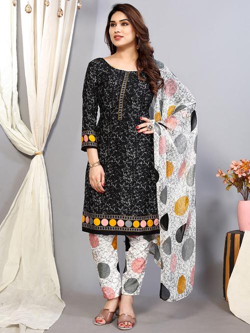 women black unstitched suit - 21447483 - Standard Image - 0