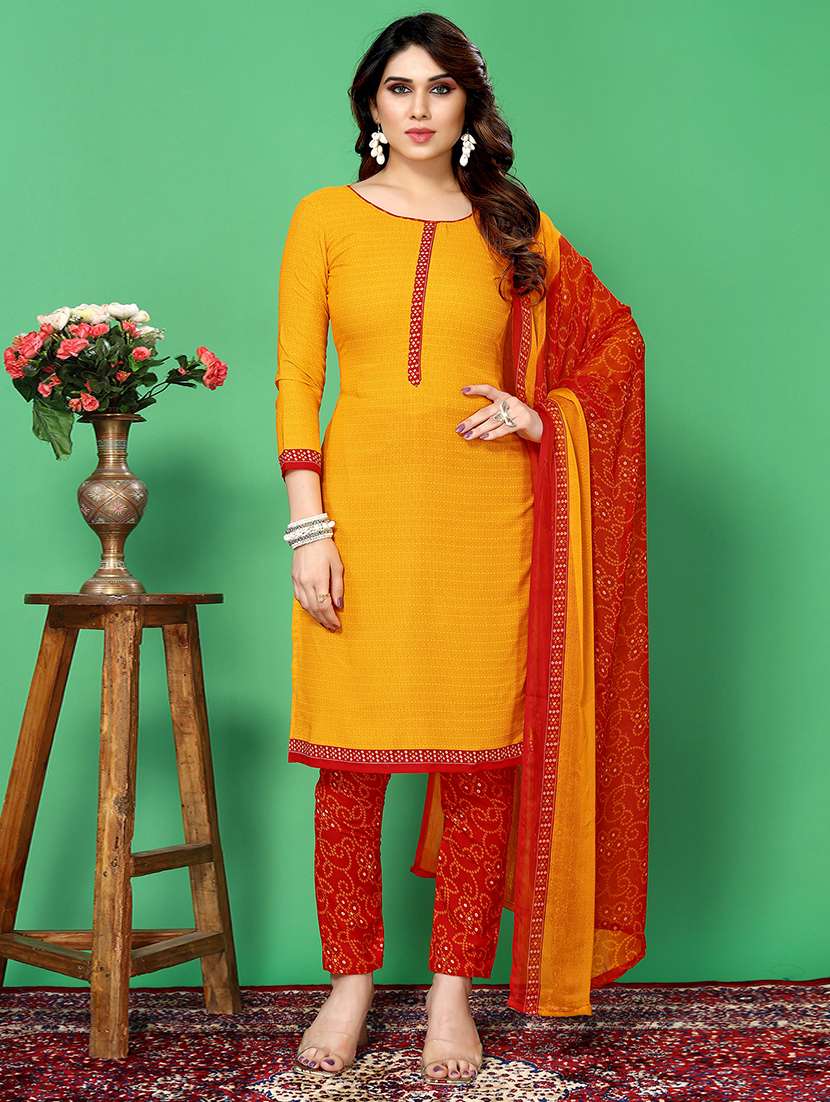 women yellow unstitched suit