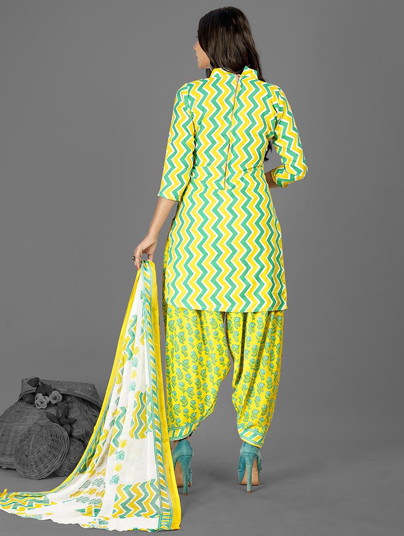 women green unstitched suit - 21448521 - Standard Image - 3