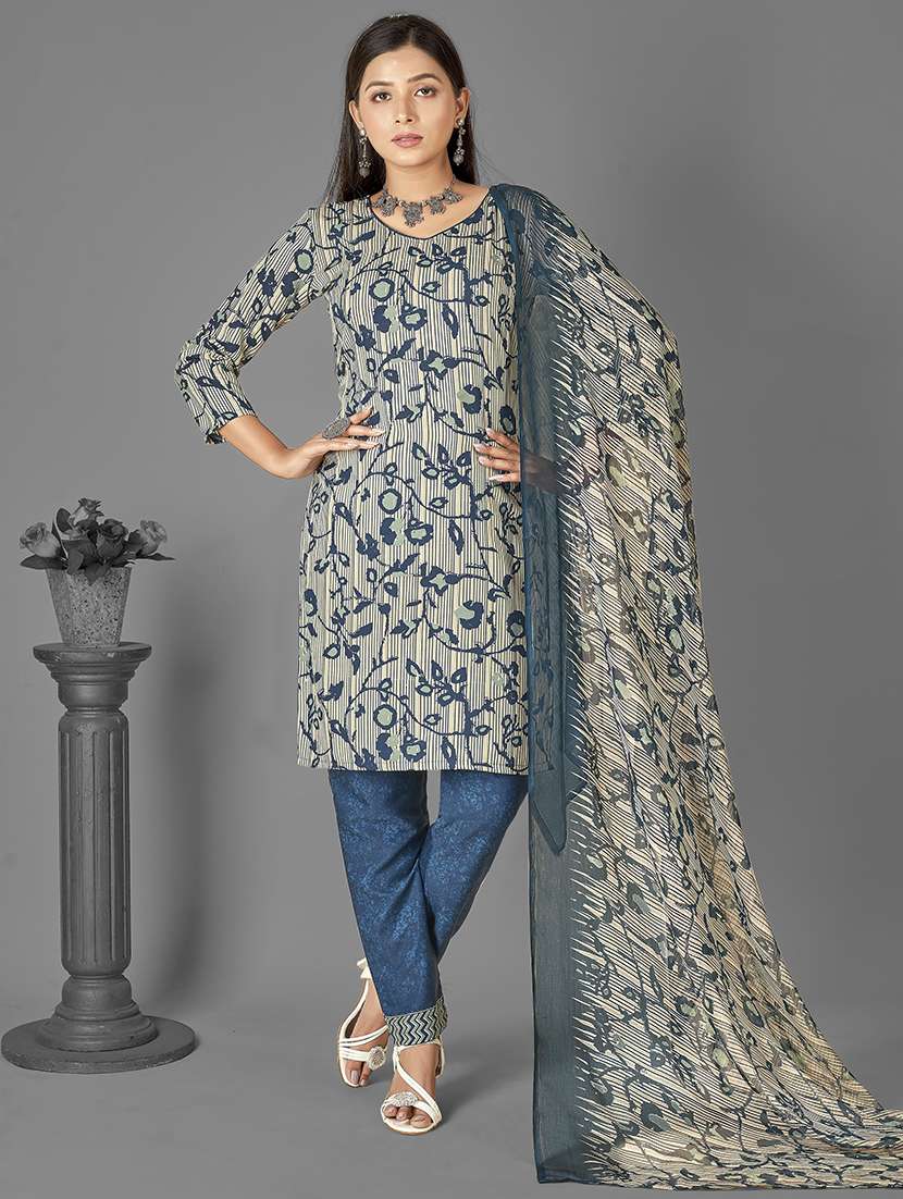 women navy blue unstitched suit
