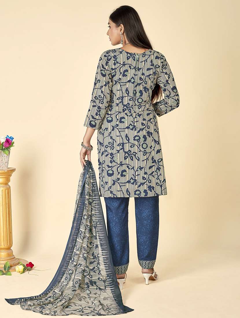 women  navy blue unstitched suit - 21448576 -  Standard Image - 3