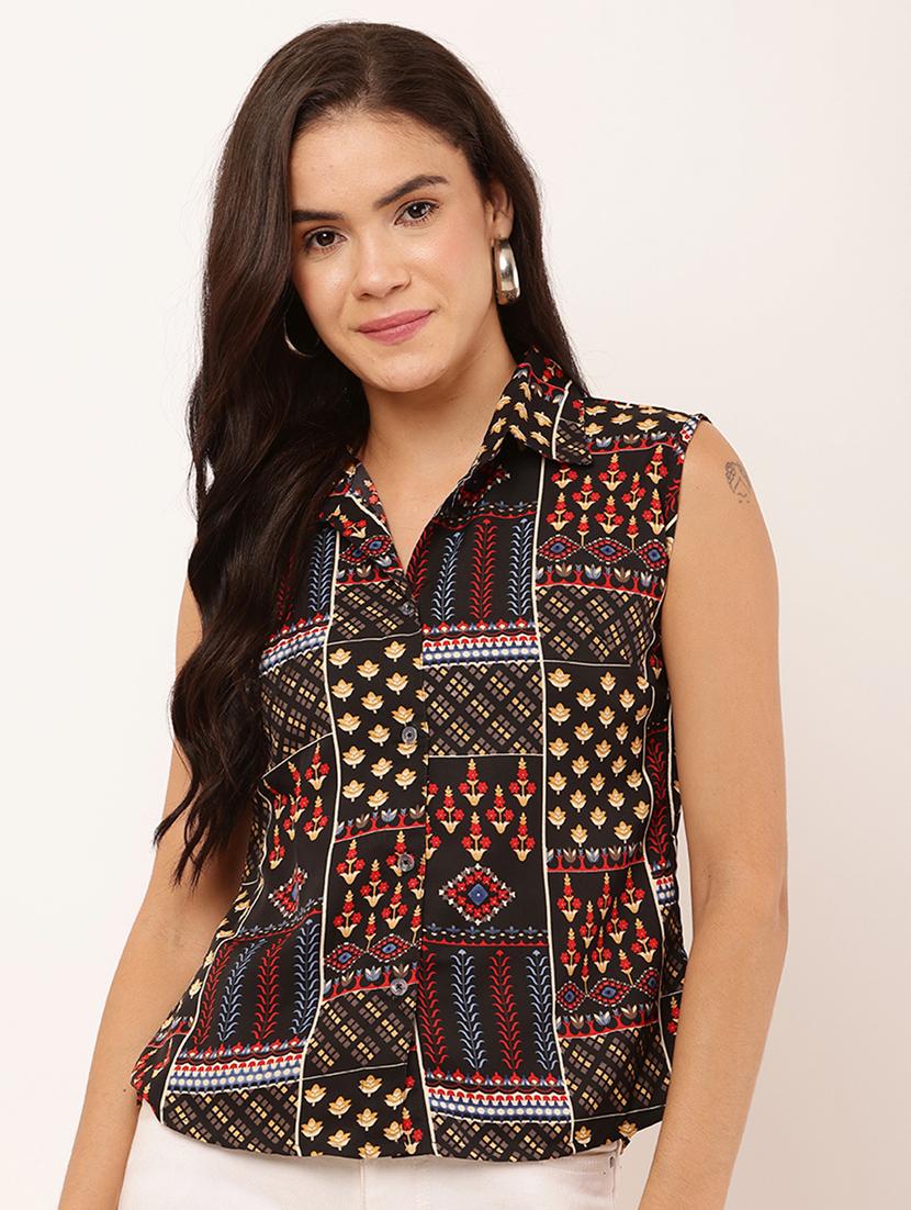 women black printed regular shirt - 21450377 -  Zoom Image - 0