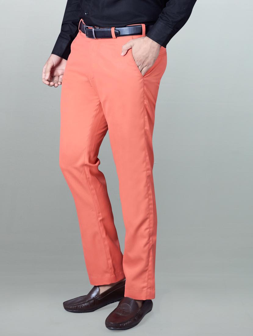 men coral cotton blend casual trouser - 21450533 - Zoom Image - 0