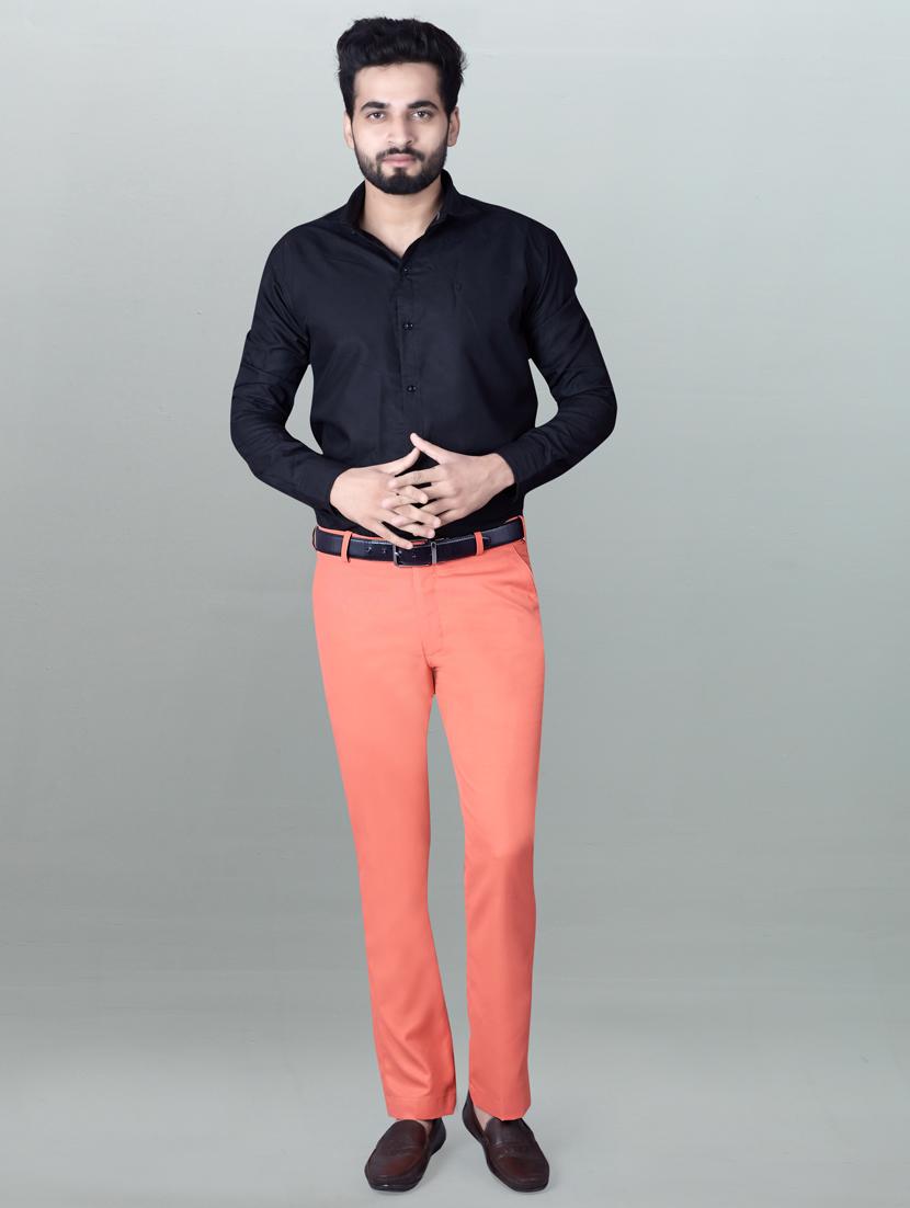 men coral cotton blend casual trouser - 21450533 - Standard Image - 3