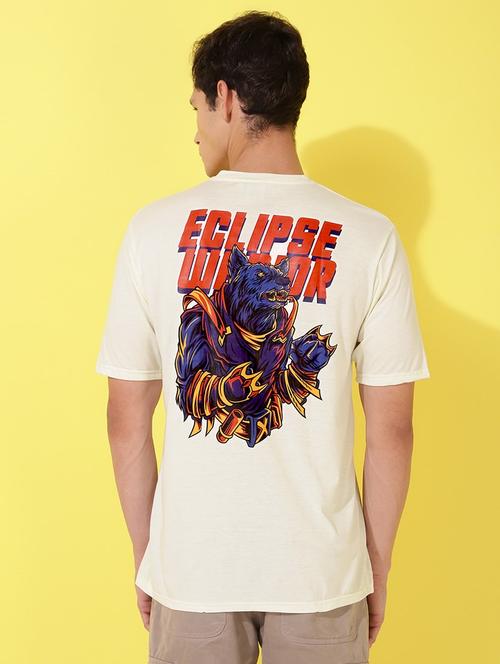 men round neck back print t-shirt - 21450557 - Standard Image - 0