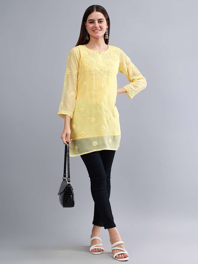 women chikankari straight kurti - 21450823 -  Standard Image - 5