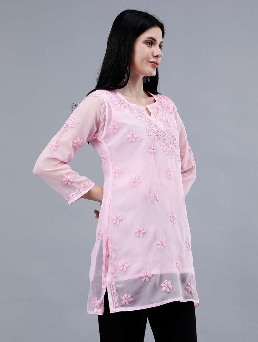 women chikankari straight kurti - 21450824 -  Standard Image - 3