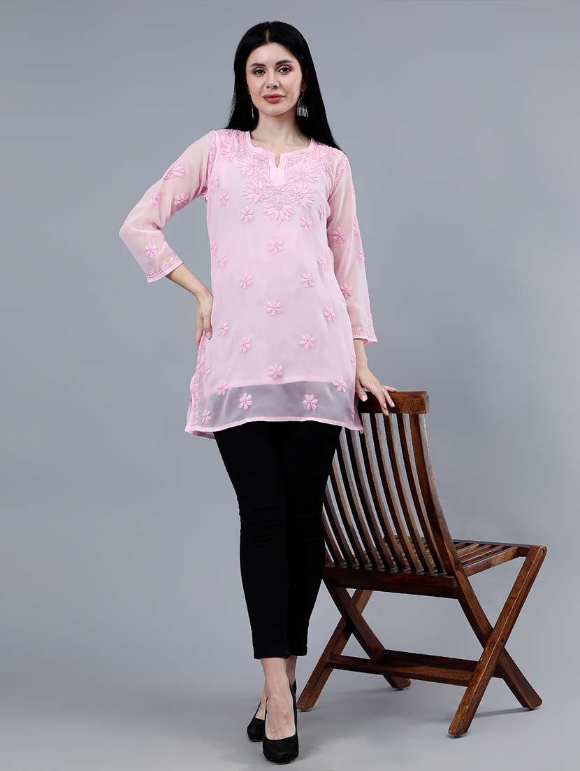 women chikankari straight kurti - 21450824 -  Standard Image - 5