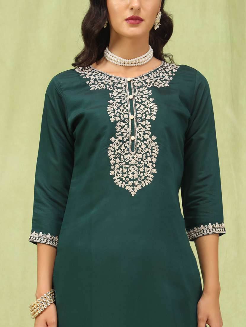 women green kurta dupatta set - 21450885 - Standard Image - 5