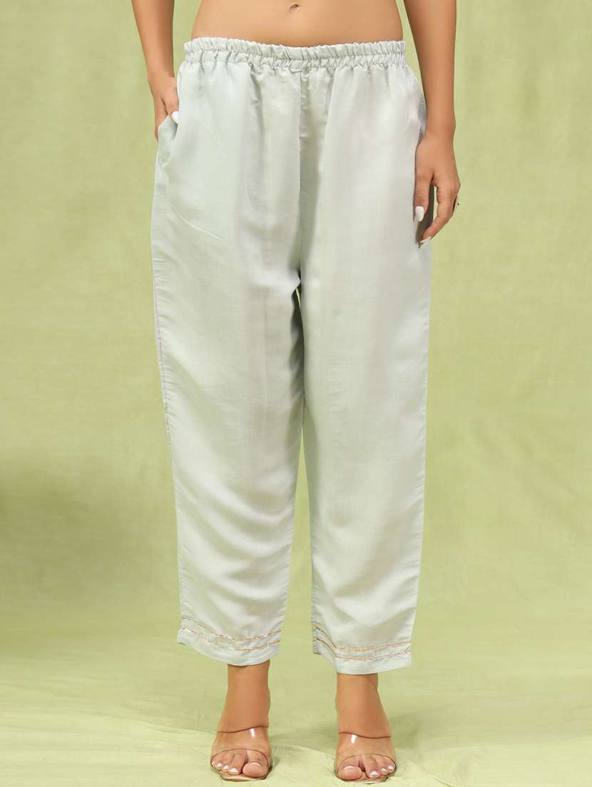 women grey kurta dupatta set - 21450894 -  Standard Image - 3