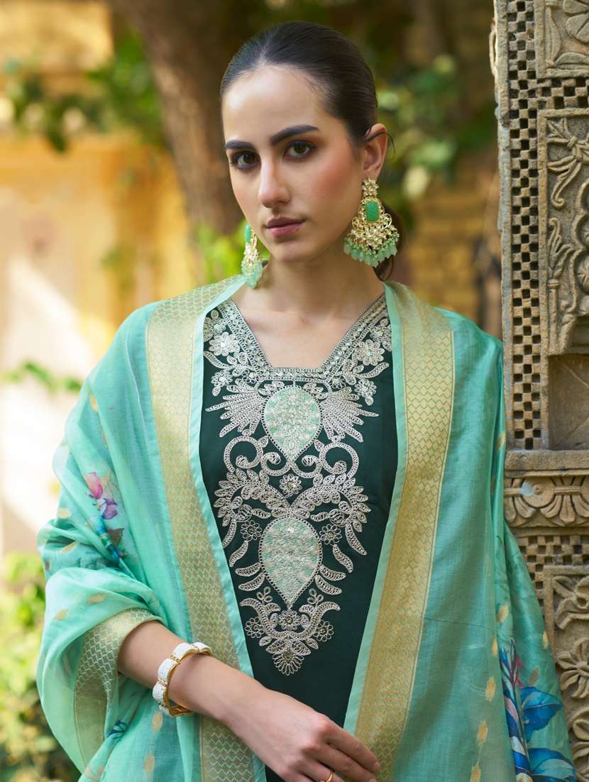 women green kurta dupatta set - 21450916 -  Standard Image - 3