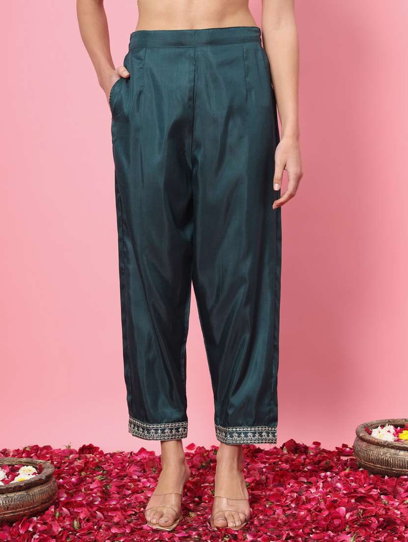 women teal green kurta dupatta set - 21451039 - Standard Image - 3