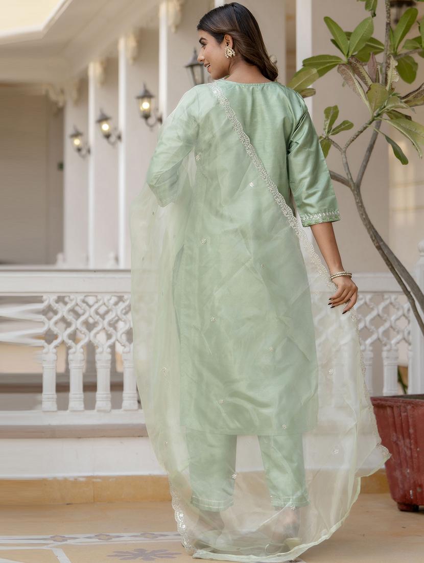 women neo mint kurta dupatta set - 21451089 - Standard Image - 3