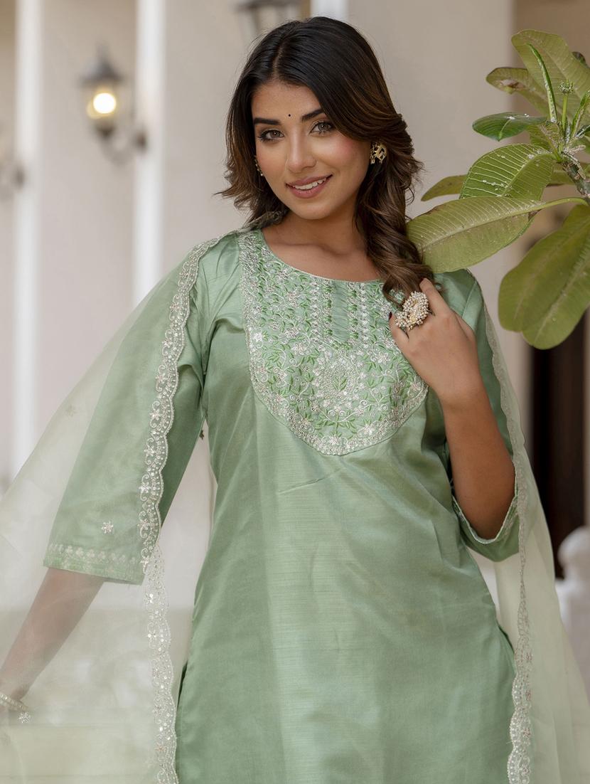 women neo mint kurta dupatta set - 21451089 - Standard Image - 5