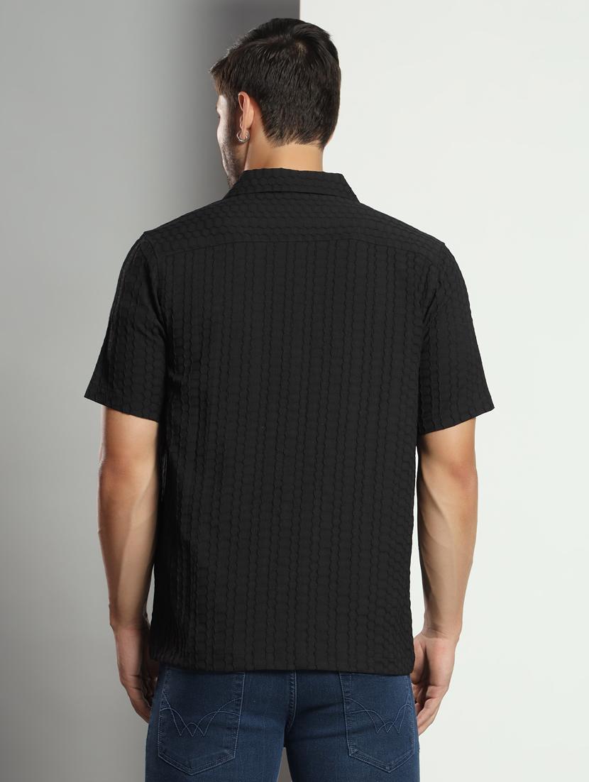 men self design short sleeved casual shirt - 21451154 - Standard Image - 3