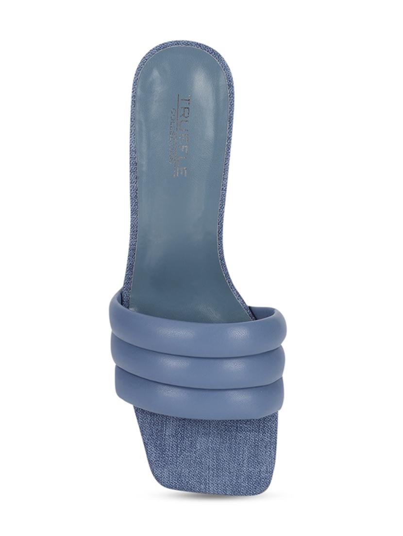 women blue slip on sandal - 21451196 - Standard Image - 3