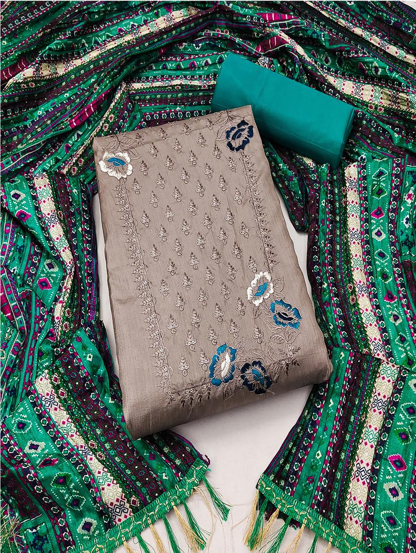 embroidered unstitched suit set - 21451201 - Zoom Image - 0