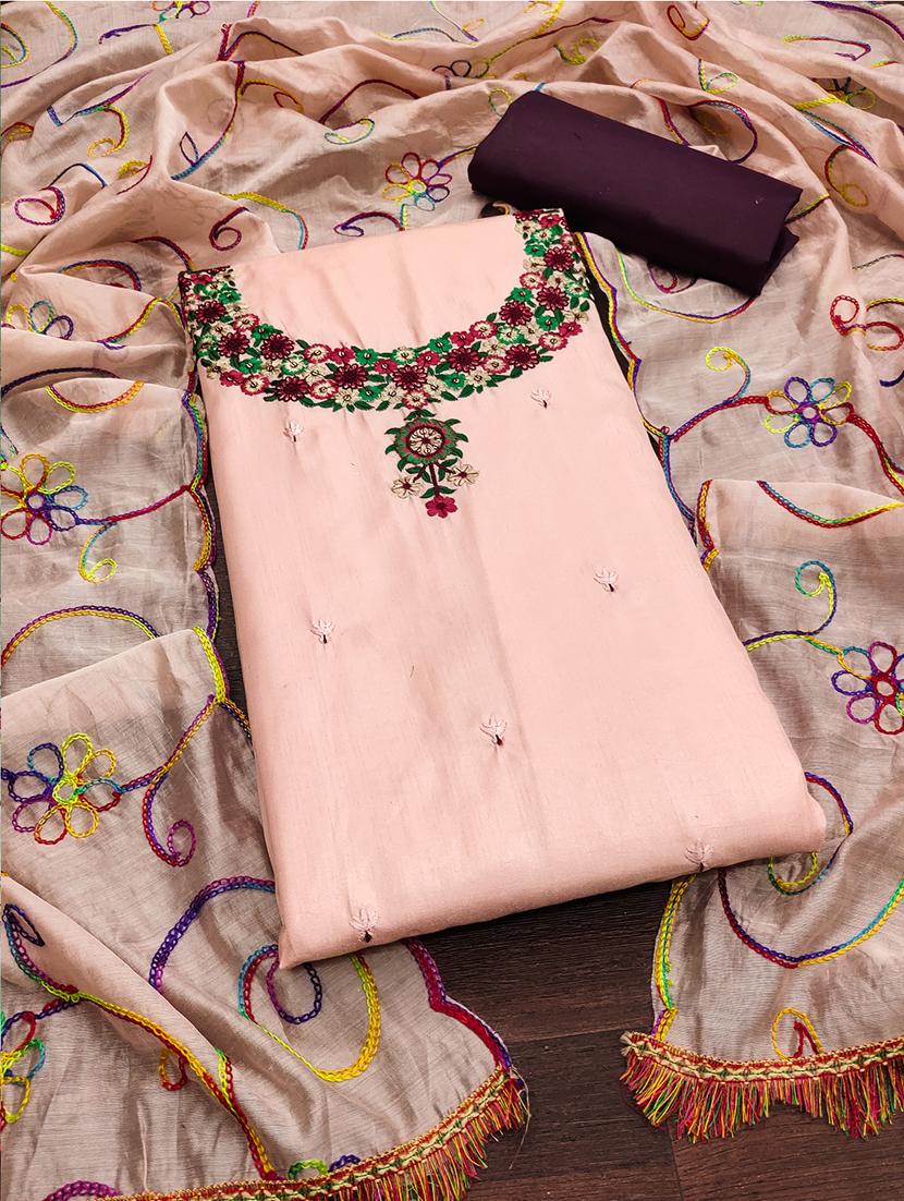 embroidered unstitched suit set - 21451236 -  Zoom Image - 0