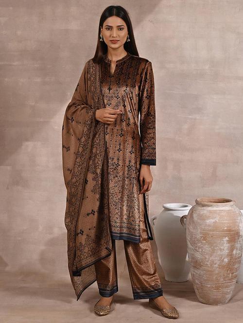 women printed kurta palazzo set with dupatta - 21451722 - Standard Image - 0