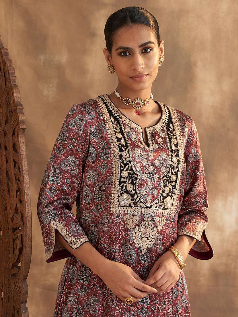 women printed kurta palazzo set - 21451759 - Standard Image - 5