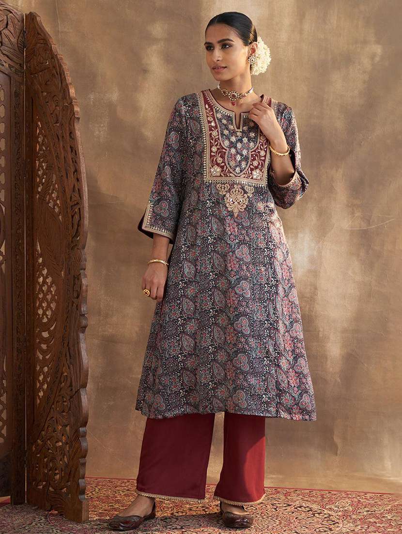 women printed kurta palazzo set - 21451908 - Zoom Image - 0