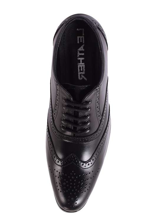 men solid lace-up brouges shoes - 21452387 -  Standard Image - 3