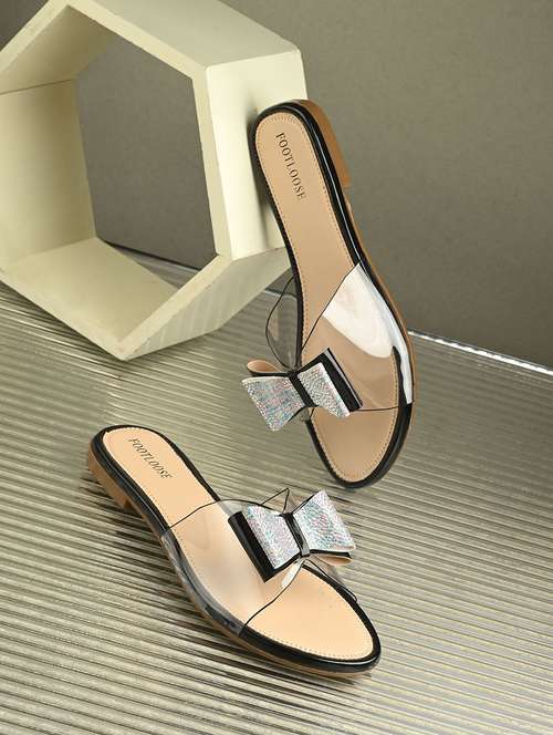 women black slip on sandal