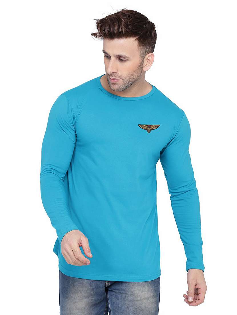men solid long sleeved t-shirt