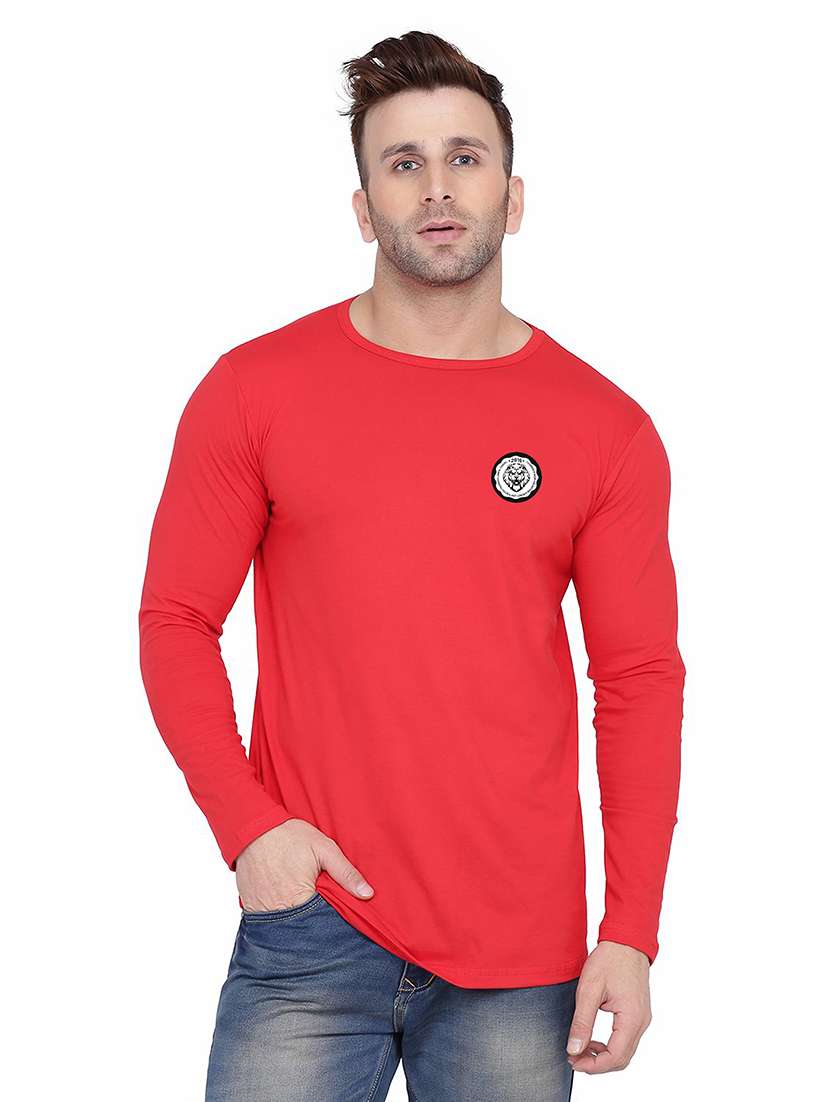 men solid long sleeved t-shirt