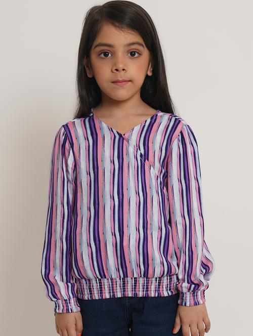 girls striped long sleeve top - 21454847 - Standard Image - 0