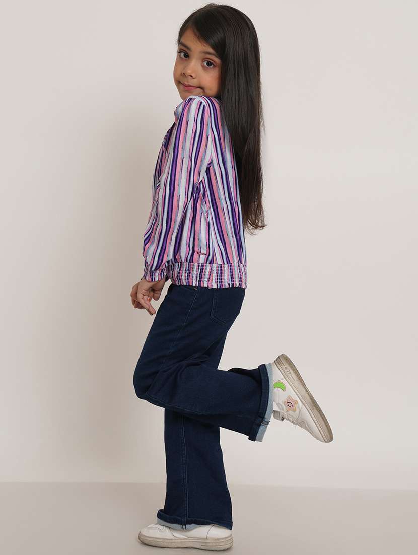 girls striped long sleeve top - 21454847 - Standard Image - 3