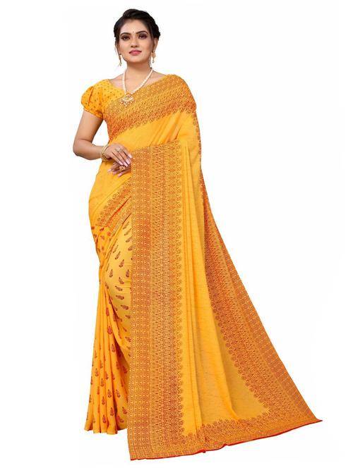women printed casual wear saree - 21454875 - Standard Image - 0
