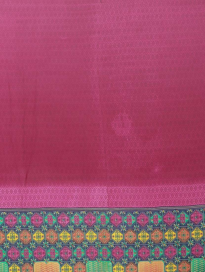 Women Purple Printed Georgette Saree With Blouse - 21455447 -  Standard Image - 3