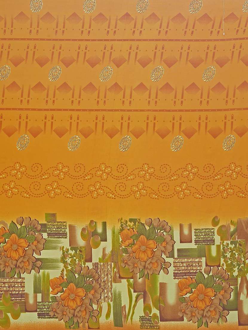 women yellow printed saree with blouse - 21456042 -  Standard Image - 3