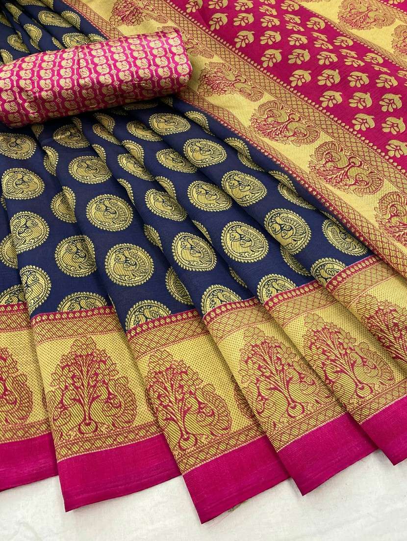 women printed bordered saree with blouse - 21456668 -  Standard Image - 3