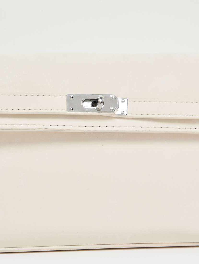 women cream pu handbag - 21457032 -  Standard Image - 3