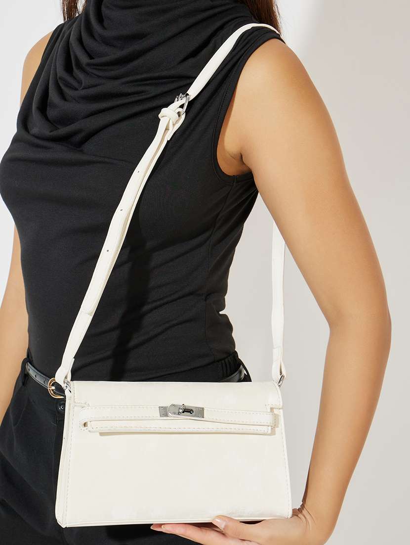 women cream pu handbag - 21457032 -  Standard Image - 5