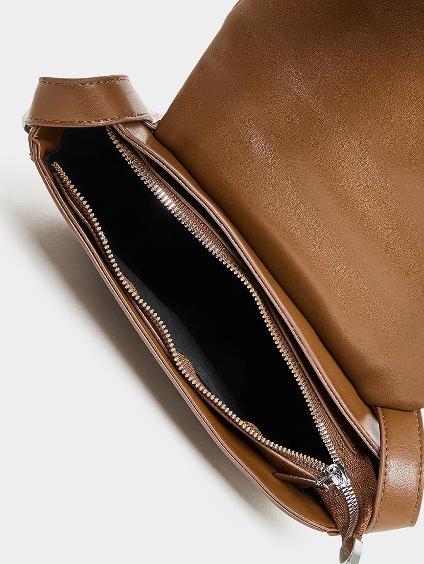 women brown pu handbag - 21457044 - Standard Image - 3
