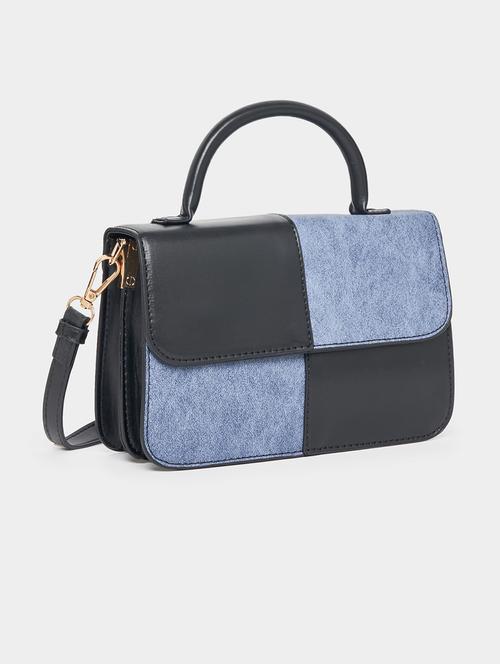 women blue pu handbag - 21457048 - Standard Image - 0