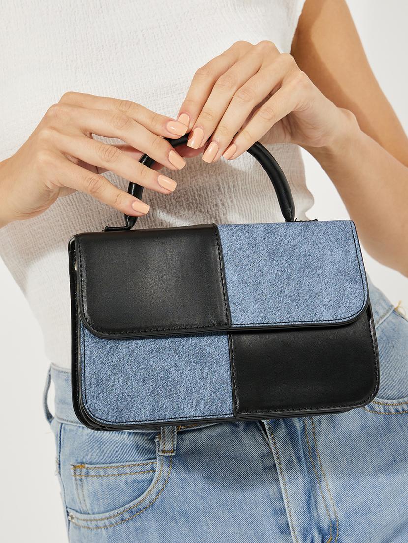 women blue pu handbag - 21457048 - Standard Image - 5