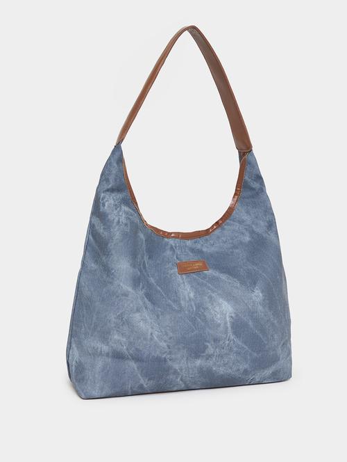 women blue pu handbag - 21457076 -  Standard Image - 0